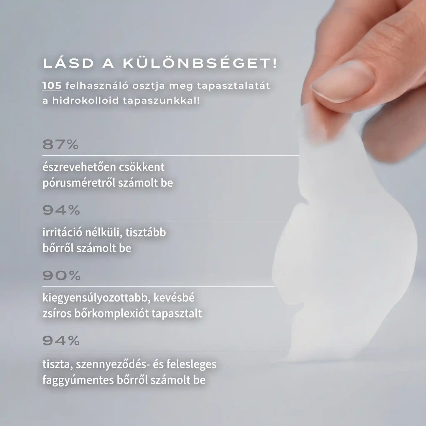 VUE - Hidrokolloid Orrtapasz (8 db)